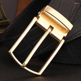 Belts High Quality Black Top Cow Genuine Leather Pin Buckle Designer Men Luxury Young Jeans Ceinture Homme