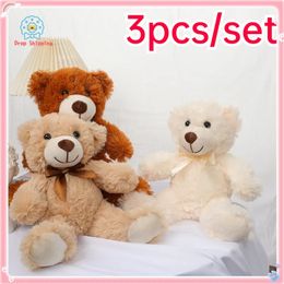 Plush Dolls 3 Packs Teddy Bear Soft Stuffed Animal Plushie Kawaii Baby Sleeping Toys Home Decor Kids Gift 230928