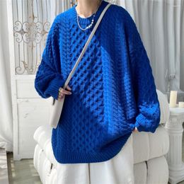 Men's Sweaters Clothing Korean Sweater Men Loose High Street Knitted Shirts Cable Oversized Male Pullover Couple Jumper
