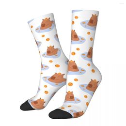 Men's Socks Adorable Wash Capybara Guinea Pig Cavia Porcellus Animal Male Mens Women Autumn Stockings Printed