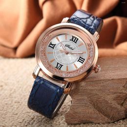 Wristwatches Fashionable Casual Women's Watch White Diamond Contracted Fashion Leisure Female Table Student Girl Lady Strap