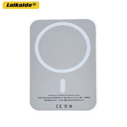 Laikaide bateria de alta qualidade carregador iphone 5w powerbank magnético carregamento sem fio 10000mah para iphone 12 13mini 14 15 pro max