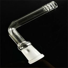 Glass Bongs sundries Downstem Pipes Bong 90 degree lower rod for beaker smoking water pipe 14mm,18mm,hookah