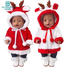 Dolls Doll Clothes plush christmas coat sweater for 43cm Born Baby doll American girl gift 230928
