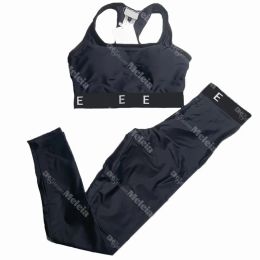 Womens Backless Tracksuits Luxery Sleeveless Ladies Yoga Chic New Outfits Sexy Women Sport Bra Letter Leggings 2PCS Set