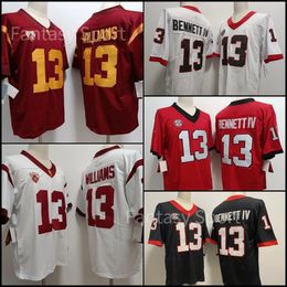 USC Trojans Caleb Williams Stetson Bennett IV College Football Jerseys Red Black White Mens Football Jersey All Stitched