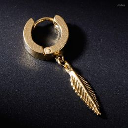 Dangle Earrings Feather Pendant Earring Korean Hoop Drop Jewellery Accs For Women Men Daily Wear