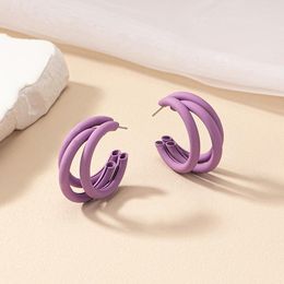 Hoop Earrings Retro Geometric Multilayer Circle For Women Simple Style OL Sporty Holiday Fashion Jewelry Ear Accessories AE108