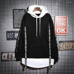 Men's Hoodies Fashion Ribbons Mens Streetwear Punk Style Gothic Y2k Black Techwear Stylish Anime Clothes Thin Hoodie For Men And Women