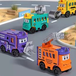Diecast Model Reverse Deformation Convoy Multifunctional Manual Construction Vehicle and Reversible Race Car Gift for Boys 230928