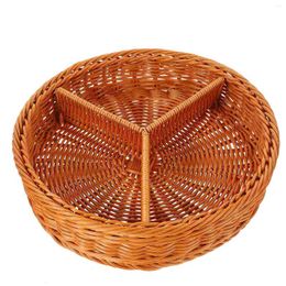Dinnerware Sets Bread Basket Decorative Household Woven Tray Sundries Holder Weave Creative Pp Multi-function Storage Fruit Fruits