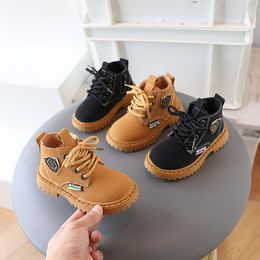 Boots Fashion Charm England Style For Kids Boys Nice Olive Branch 1-3 Yrs Toddler Shoes Girl Fall Children Footwear G09274