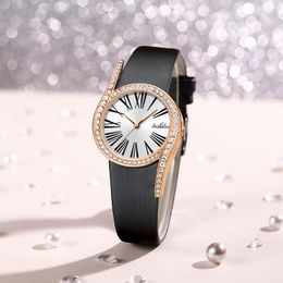 Wristwatches UTHAI H119 Women's Quartz Wristwatch High Beauty Waterproof Sky Star Set Diamond Personalised Girls' Fashion Watch Clock