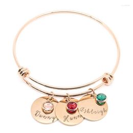 Charm Bracelets DIY Stainless Steel Bracelet Name Jewellery Handmade Engraved Matching For Women