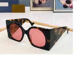 2023 unisex high quality fashion sunglasses black yellow leopard print width triangle plank feet fullframe pink round glasses available with box