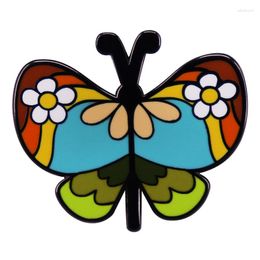 Brooches The Beauty Of Symmetry Flower Butterfly Metal Enamel Clothes Hat Bag Coats Lapel Badge Brooch Pin
