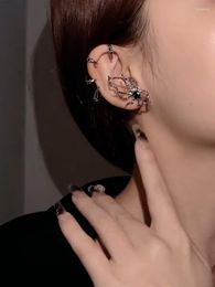 Backs Earrings Sweet Cool Spider Ear Hanging Non-Pierced Bone Clip Dark Niche High-Grade Girl Cold Style Punk