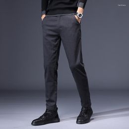 Men's Pants Spring Clothing Cotton Korea Style Slim Elastic Waist Twill Fabric Pant Outdoor Classic Trousers For Men