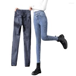 Women's Jeans Velvet Thicken High Waist Women Pencil Jean Pants Girls Denim Trousers Autumn Winter Tight Skinny