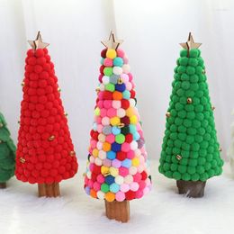 Christmas Decorations Felt Tree Tabletop Decoration Children's Toys Table Accessories Kid's Gift Home 2023 Year Xmas Ornament