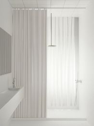 Shower Curtains Aviation Aluminum Curtain Rod Bathroom Rail Top Mounted Side Silent No Punching 145-460cm