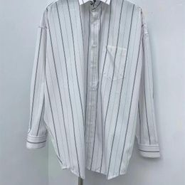 Men's Casual Shirts High-end Brand Fashion Striped Shirt Original Letter Print Design Famous High Quality Luxury Women's Leisure Blouse