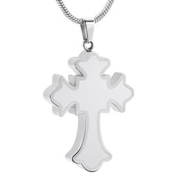 Trendy Design Memorial Ash Keepsake Pendant Cross Urn For Pet Human Ashes Funeral Urn Casket Hold Ashes Fashion Jewelry289r
