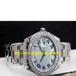 store361 new arrive watches 39mm Platinum PEARLMASTER Glacier Blue Wave Arabic 189462020