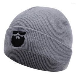 Berets 2023 Winter Knitting Beanies Hat Men Women Fashion Embroidery Design Y2K Warm Hundred Take Cold Cap Male Female Ski Bonnet