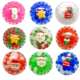Christmas Mochi Squishy Toys Christmas Stress Relief Balls Filled with Water Beads Squishy Toys for Kids Party Favours