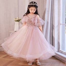 Christening Baptism Gowns For Baby Dubai Crystal Beads Appliqued Tiered Ruffles Bonnet Flower Girls First Communication Dress Layered Girl Pageant Dresses 403