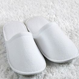 Bath Accessory Set 10 Pairs SPA El Travel Slippers Disposable Close Toe Fit Size Closed Men Women Guest Portable Folding Indoor