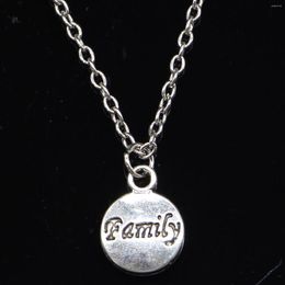 Chains 20pcs Fashion Necklace 11mm Plates Family Pendants Short Long Women Men Colar Gift Jewellery Choker