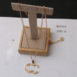 Designer Pendant Necklaces C Letter Jewellery 18K Gold Plated Crystal Rhinestone Necklace Women Choker Accessories292E