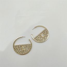 2023 Luxury quality Charm round shape drop earring with white and black Colour diamond have box stamp PS7979A270c