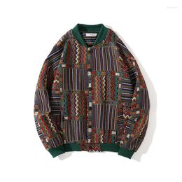 Men's Jackets Retro Cardigan Coats With Button Ethnic Style Hip Hop Street Embroidered Baseball Autumn Winter Men Women Clothing