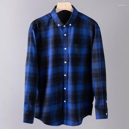 Men's Casual Shirts Camisas De Hombre Plus Size Mens Button Down Big And Tall Long Sleeve Plaid Flannel Shirt