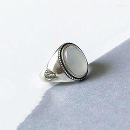 Wedding Rings Personality Punk Vintage Opal For Women Men Resizable Size Fashion Trendy Boho Jewelry 2023