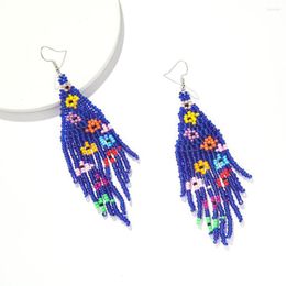 Dangle Earrings Fringed Hand Woven Colour Fashion Daisy Beading Simplicity Bohemia Alloy Ma'am Rice Bead