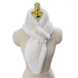 Scarves Winter Warm Scarf Fashion Thicken Geniune Rex Fur Accessories Fluffy Christmas Gift