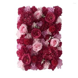 Decorative Flowers 40x60cm Artificial Wall Panel Lower Backdrop Faux Roses For Party Wedding Bridal Shower Outdoor Decoration