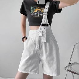 Women's Shorts Fashion Summer White Overalls Suspender Jumpsuit For Women Girl Beach Party Streetwear Japanese Harajuku Clothing