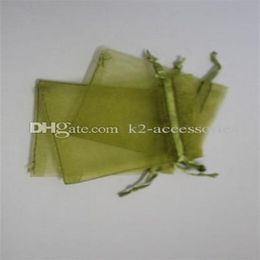 100pcs OLIVE GREEN Drawstring Organza Gift packing Bags 7x9cm 9x12cm 10x15cm Wedding Party Christmas Favour Gift Bags DIY Jewellery m244t