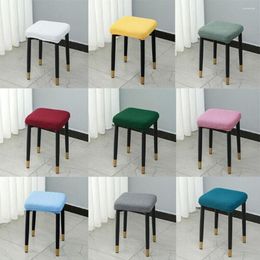 Chair Covers Thickened Stool Cover Small Removable Elastic Plaid Multi-color Square Seat Household