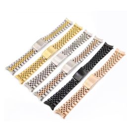 20mm Whole Hollow Curved End Solid Screw Links Replacement Watch Band Strap Old Style Jubilee Dayjust284w