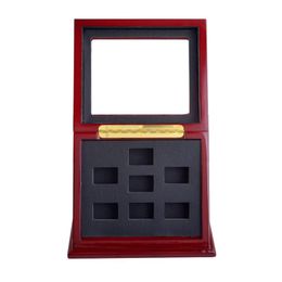 Sports Championship Big Heavy Display Wooden Display case Shadow Box Without Rings 2-9 Slots Rings are Not Included254f