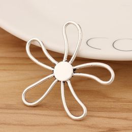 Pendant Necklaces 10 Pieces Tibetan Silver Color Large Hollow Open Flower Charms Pendants For DIY Jewellery Making Findings Accessories