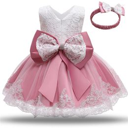 Girl Dresses Baby Girls Party Pricess Dress 1st Birthday Wear Toddler Lace Christening Gown Infant Tutu Baptism Clothes 12 24M