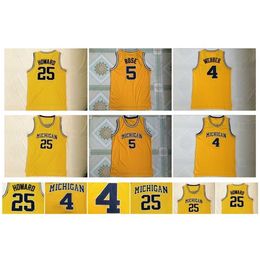 qqq8 High Quality Michigan Wolverines 5 Jalen Rose Jersey 25 Dwight Howard Jersey 4 Chris Webber University Mens College Basketball Jerseys