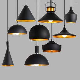 Pendant Lamps Nordic Retro Industrial Black Ceiling Lamp E27 Restaurant Dining Table Bar Decorative Lighting Fixture